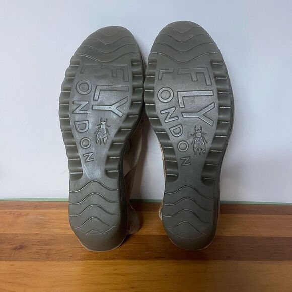 FLY London YLFA742 Cool Luna Open-toe Wedge Sandals Laces Rose Gold - Picture 7 of 8